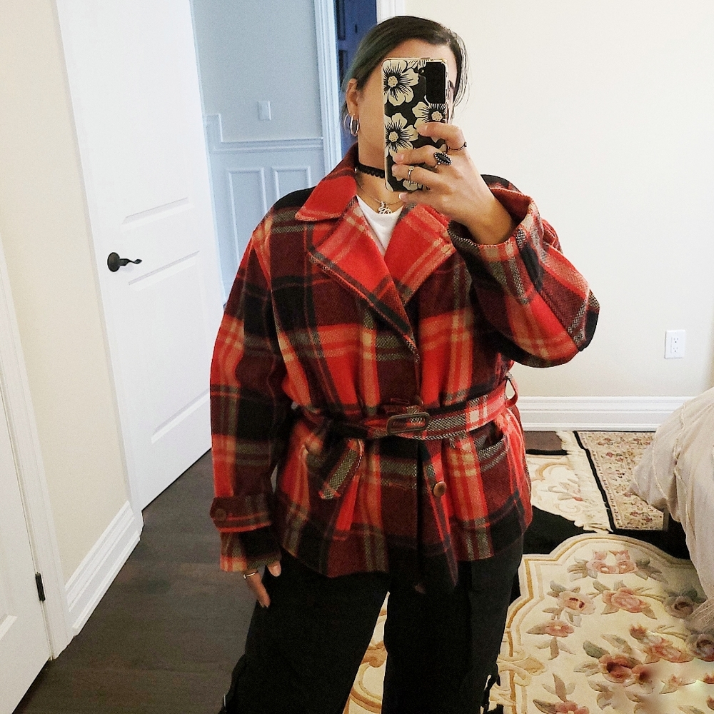 Vintage Ralph Lauren Country Check Plaid Chore Wool Jacket - Picture 2 of 12